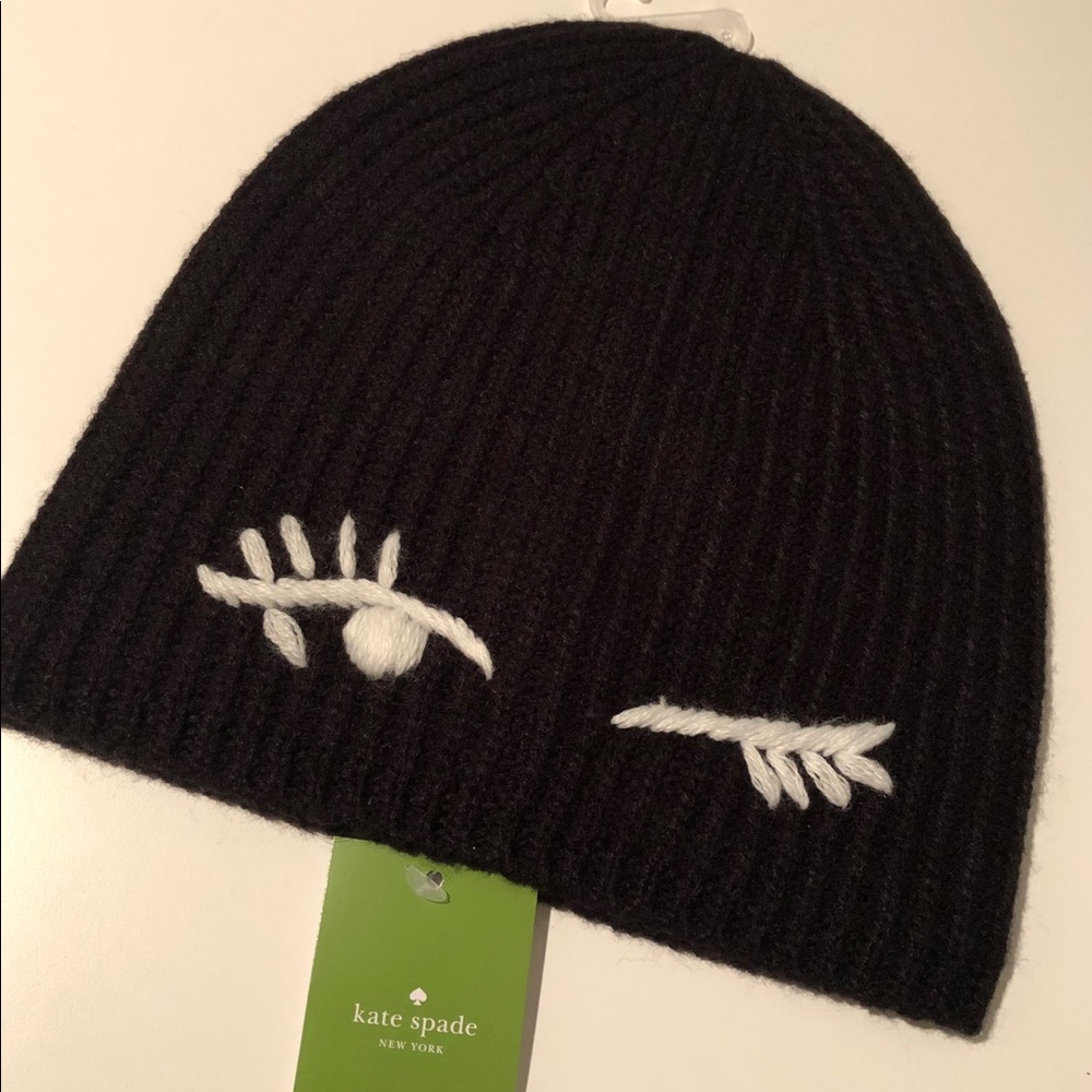Kate Spade Winking beanie hat